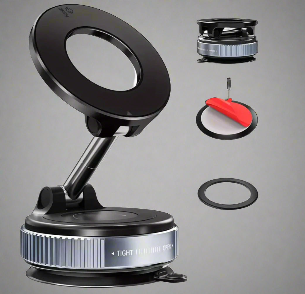 ✨ Premium Magnetic vaccum suction Phone Holder – Sleek, Strong & Smart ✨