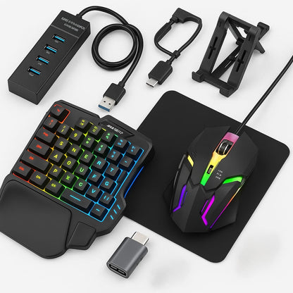 Gaming Keyboard & Mouse Combo with USB Hub Set