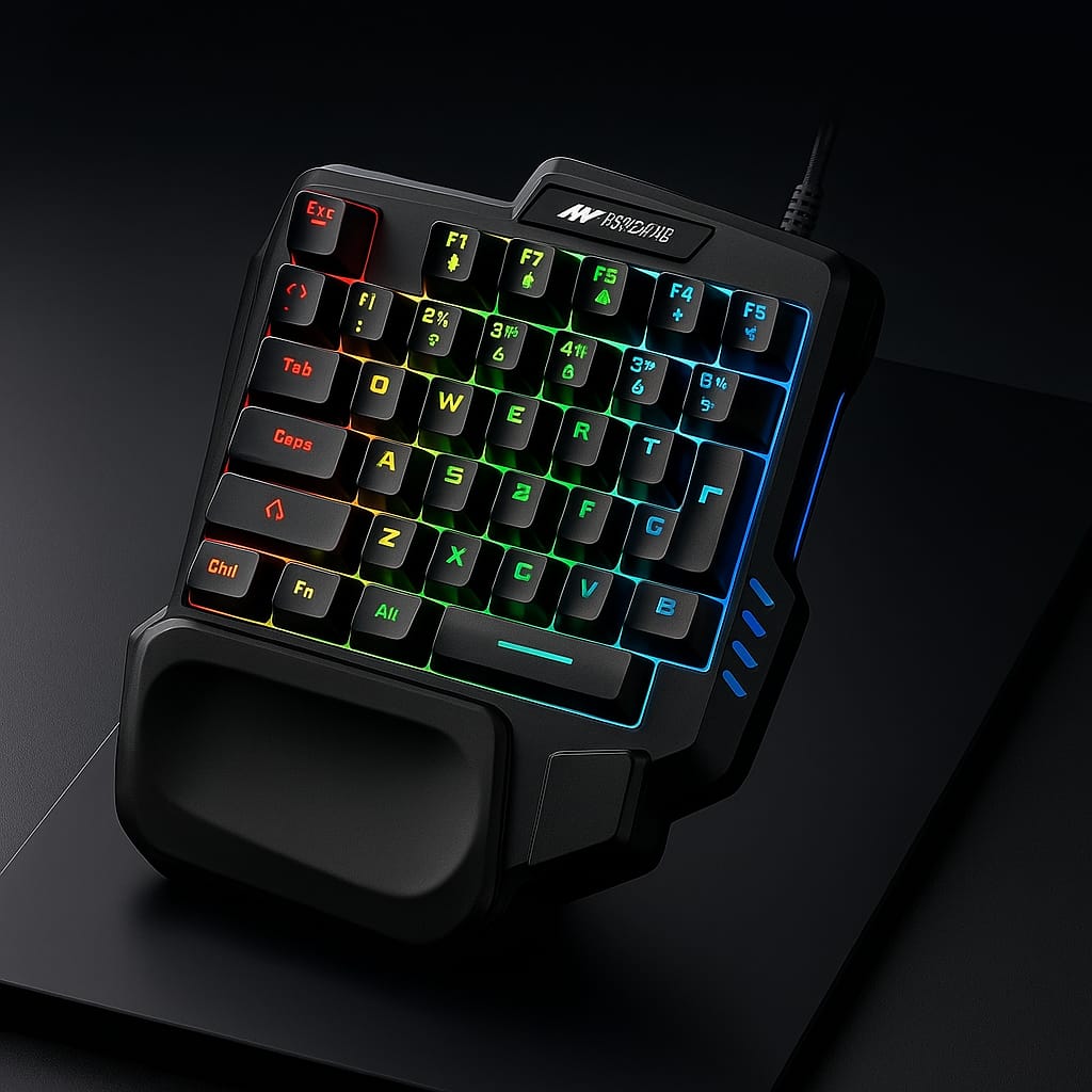 One-Handed RGB Gaming Keyboard – Speed, Control & Style