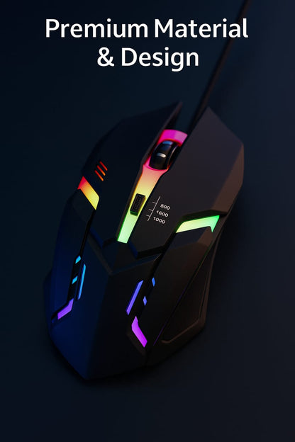 RGB Gaming Mouse – Premium Material & Futuristic Design