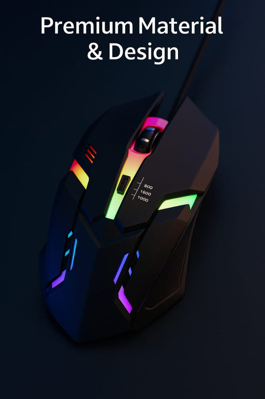 RGB Gaming Mouse – Premium Material & Futuristic Design